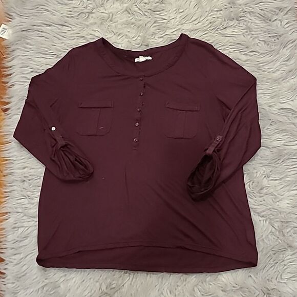 American Eagle Outfitters Tops - American eagle outfitters womens purple soft polyester flowy shirt size large